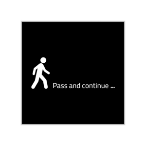 پوستر طرح Pass and continue ... (بگذر و ادامه بده ...)