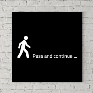 تابلو بوم طرح Pass and continue ... (بگذر و ادامه بده ...)