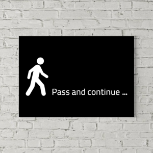 تابلو بوم طرح Pass and continue ... (بگذر و ادامه بده ...)