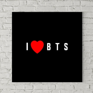 تابلو بوم طرح  I Love BTS