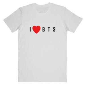 تیشرت طرح  I Love BTS