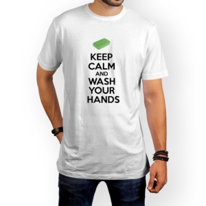 تیشرت طرح  Keep Calm و دستاتو بشور