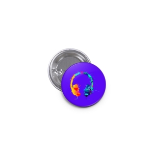 پیکسل طرح هدفون رنگارنگ
