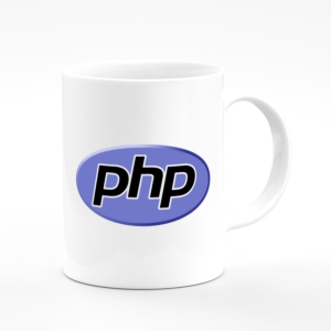 لیوان (ماگ) طرح لوگو زبان برنامه‌نویسی PHP