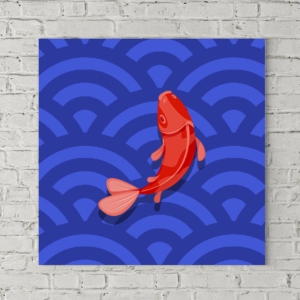 تابلو بوم طرح Koi Fish