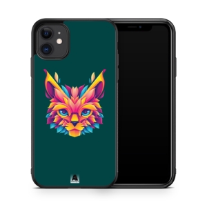 قاب موبایل طرح گربه رنگارنگ