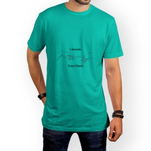 تیشرت طرح دست آفرینش آدم Gimmie your hand