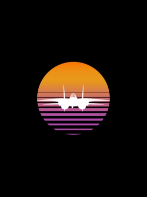 F14 sunset - W